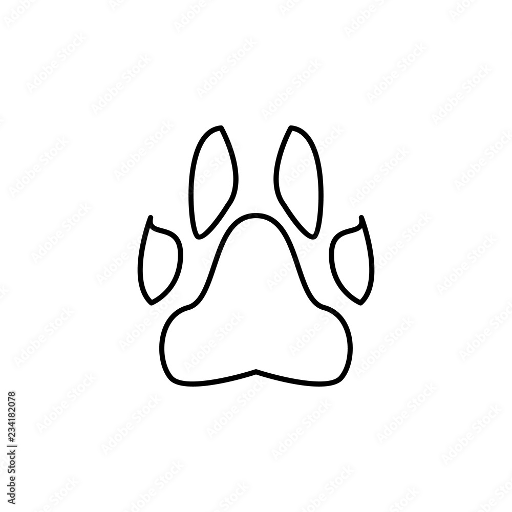 Poster pet store sign icon. element of navigation sign icon. thin line icon for website design and developm