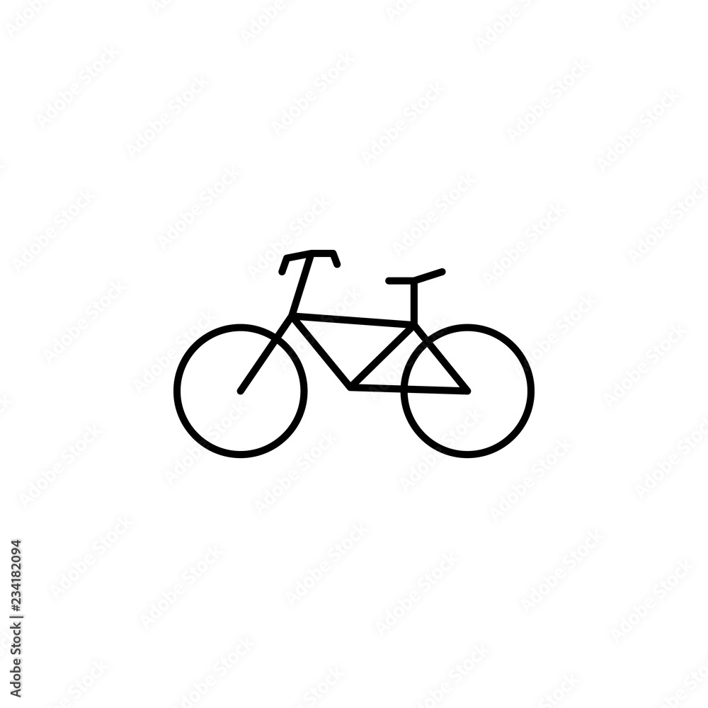 Poster bicycle store sign icon. element of navigation sign icon. thin line icon for website design and deve