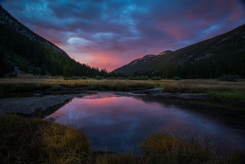 Sunsetting on a lake