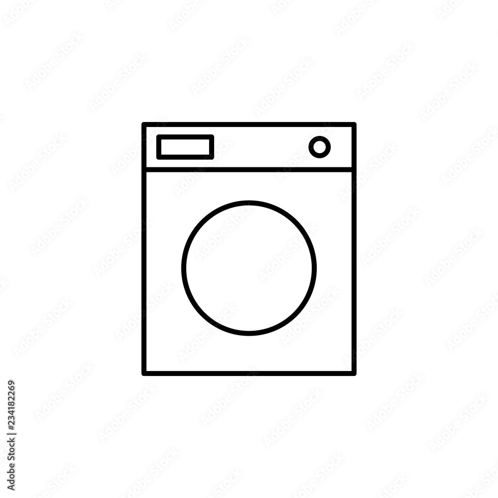 Aufkleber laundry sign icon. element of navigation sign icon. thin line icon for website design and developmen
