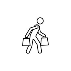 shopping mall sign icon. Element of navigation sign icon. Thin line icon for website design and development, app development. Premium icon