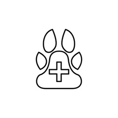 veterinary care sign icon. Element of navigation sign icon. Thin line icon for website design and development, app development. Premium icon