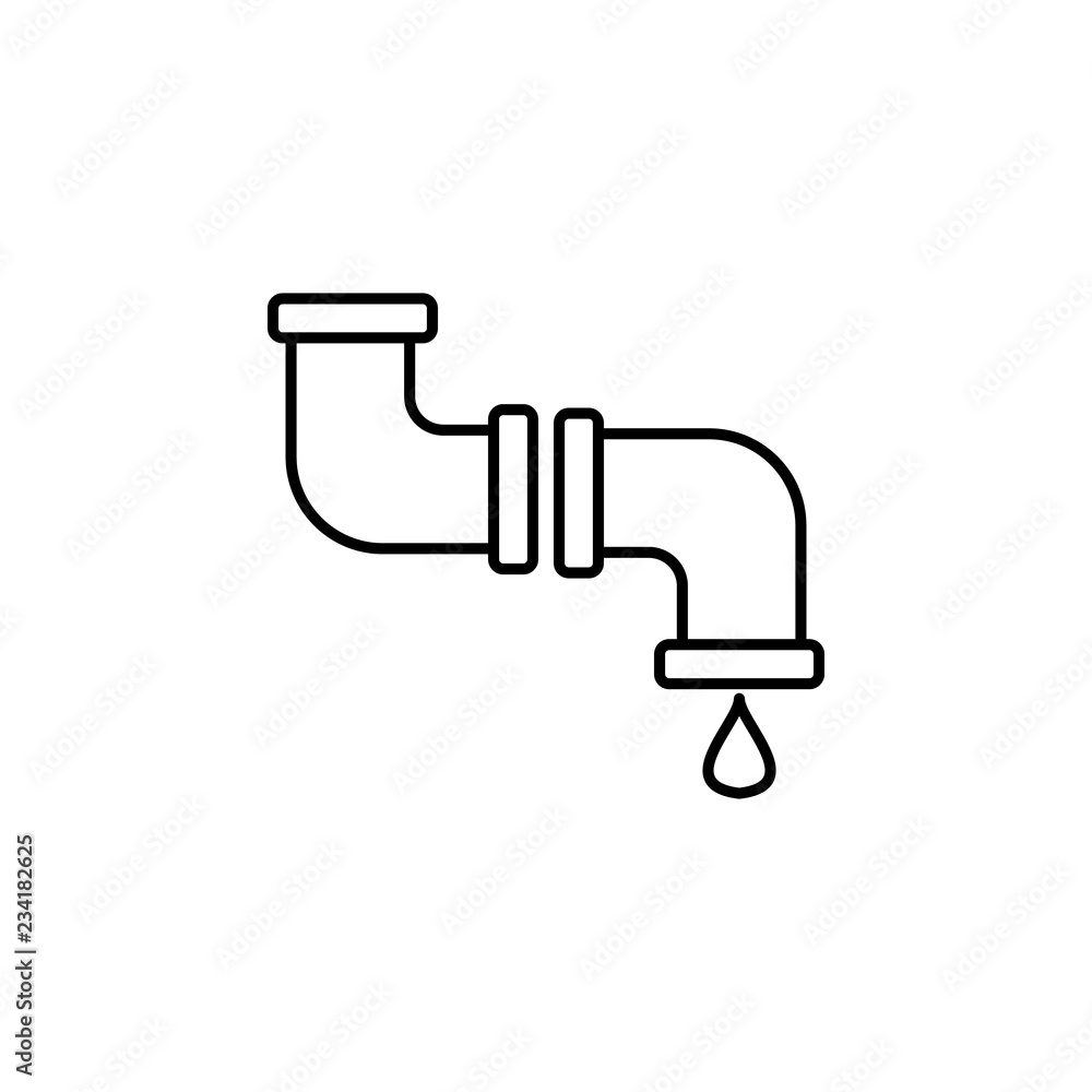 Poster plumber sign icon. element of navigation sign icon. thin line icon for website design and developmen