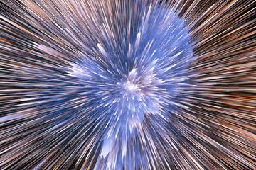 Abstract digital space explosion background.