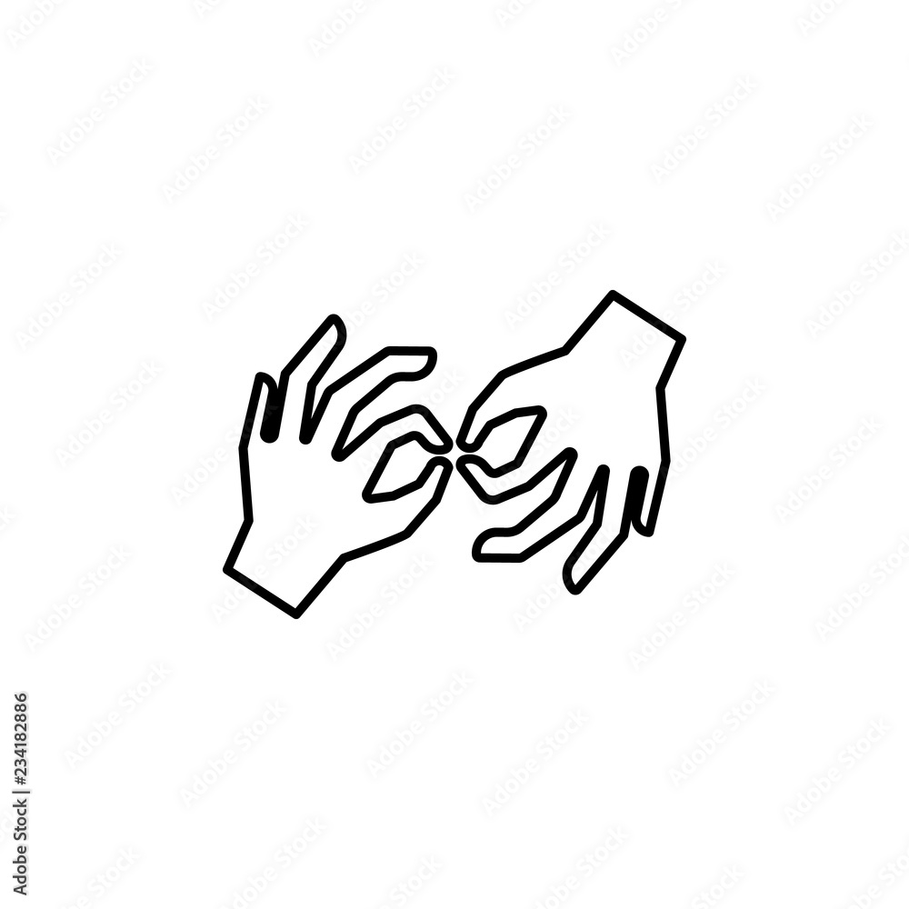 Poster sign language sign icon. element of navigation sign icon. thin line icon for website design and deve
