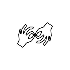 sign language sign icon. Element of navigation sign icon. Thin line icon for website design and development, app development. Premium icon