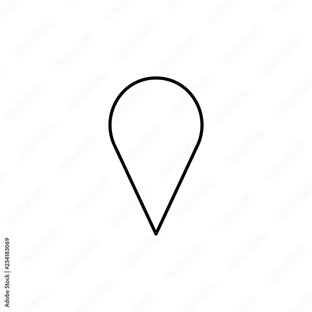 Poster map pin sign icon. element of navigation sign icon. thin line icon for website design and developmen