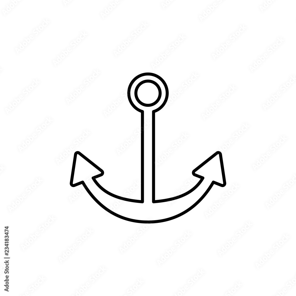 Poster marina sign icon. element of navigation sign icon. thin line icon for website design and development