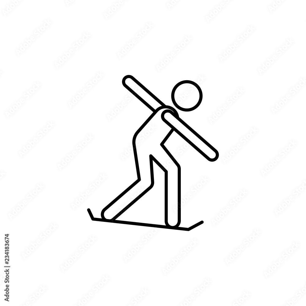 Poster snowboarding sign icon. element of navigation sign icon. thin line icon for website design and devel