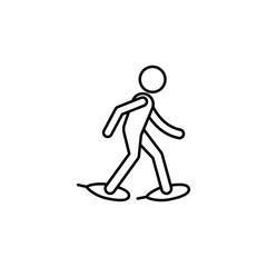 Fototapeta premium snow shoeing sign icon. Element of navigation sign icon. Thin line icon for website design and development, app development. Premium icon