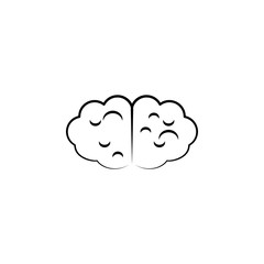 Brain, Human brain icon. Element of biology icon for mobile concept and web apps. Hand drawn Brain, Human brain icon can be used for web and mobile