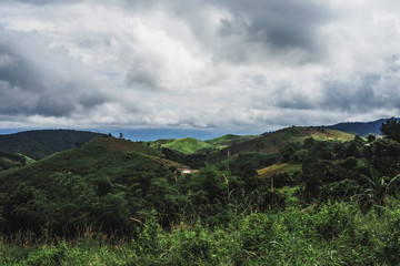 Fototapeta na wymiar landscape of Mountain in Nan province Thailand