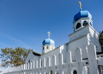 Holy Resurrection Russian Orthodox Church on Kodiak Island Alaska