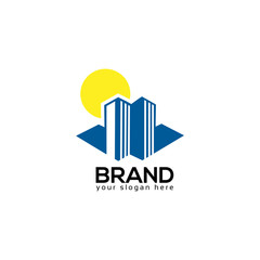 Building logo vector on white background.