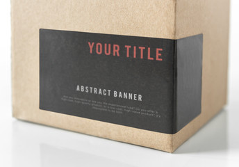 Natural paper box packaging mockup