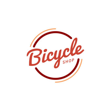 Bicycle shop logo design vector