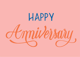 Happy anniversary typography design illustration