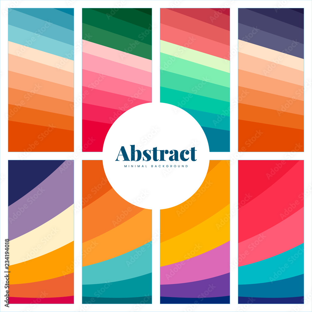 Poster set of colorful abstract print backgrounds