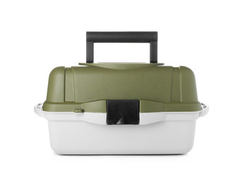 Box for fishing tackle on white background © New Africa