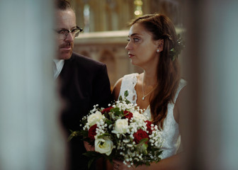 Anxious bride having second thoughts