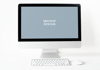 Computer monitor screen mockup template