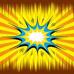 Comic book page explosive concept