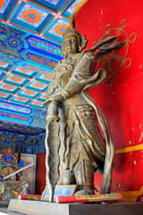 Fototapeta premium Buddhist WeiTuo statues in the Beihai Park，Beijing, China