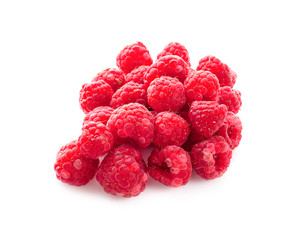 Raspberry fruit isolated over white background