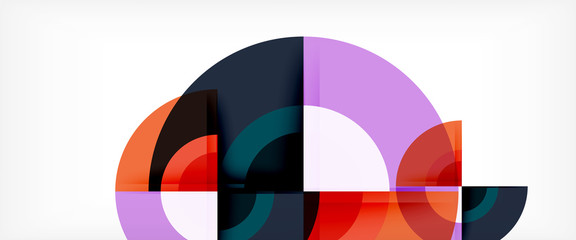 Obraz premium Multicolored round shapes abstract background