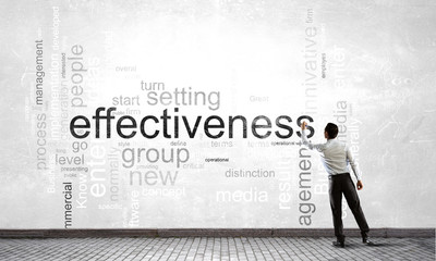 Keywords for effective business concept. Mixed media