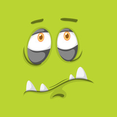 Obraz premium Green monster facial expression