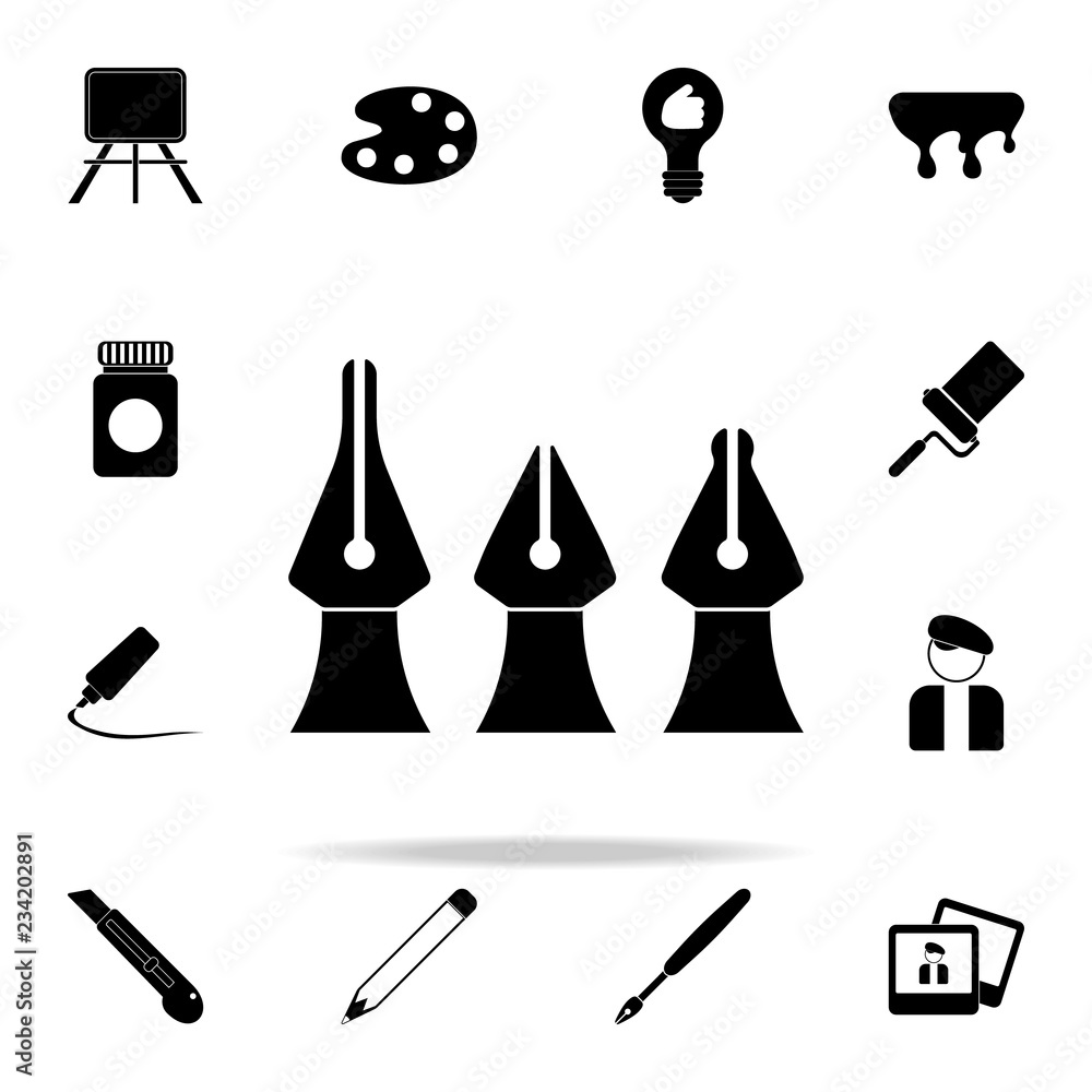 Poster ink feathers icon. art and painting icons universal set for web and mobile