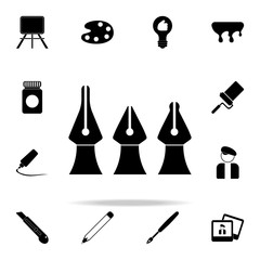 ink feathers icon. Art and painting icons universal set for web and mobile