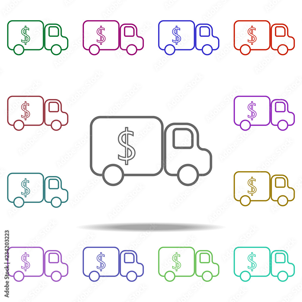 Aufkleber collector line icon. elements of bank in multi color style icons. simple icon for websites, web desi
