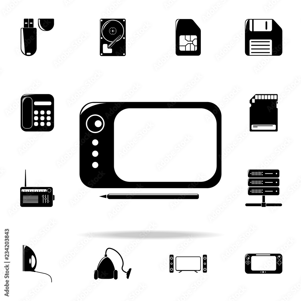 Poster tablet for drawing icon. technology icons universal set for web and mobile