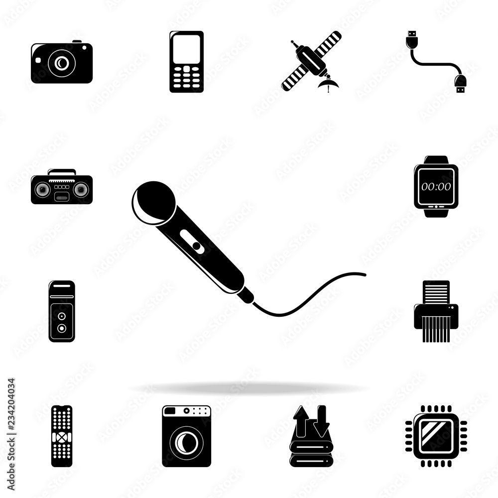 Poster microphone icon. technology icons universal set for web and mobile