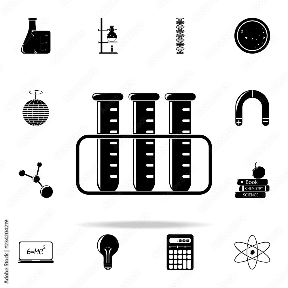 Poster laboratory test tubes icon. the science icons universal set for web and mobile