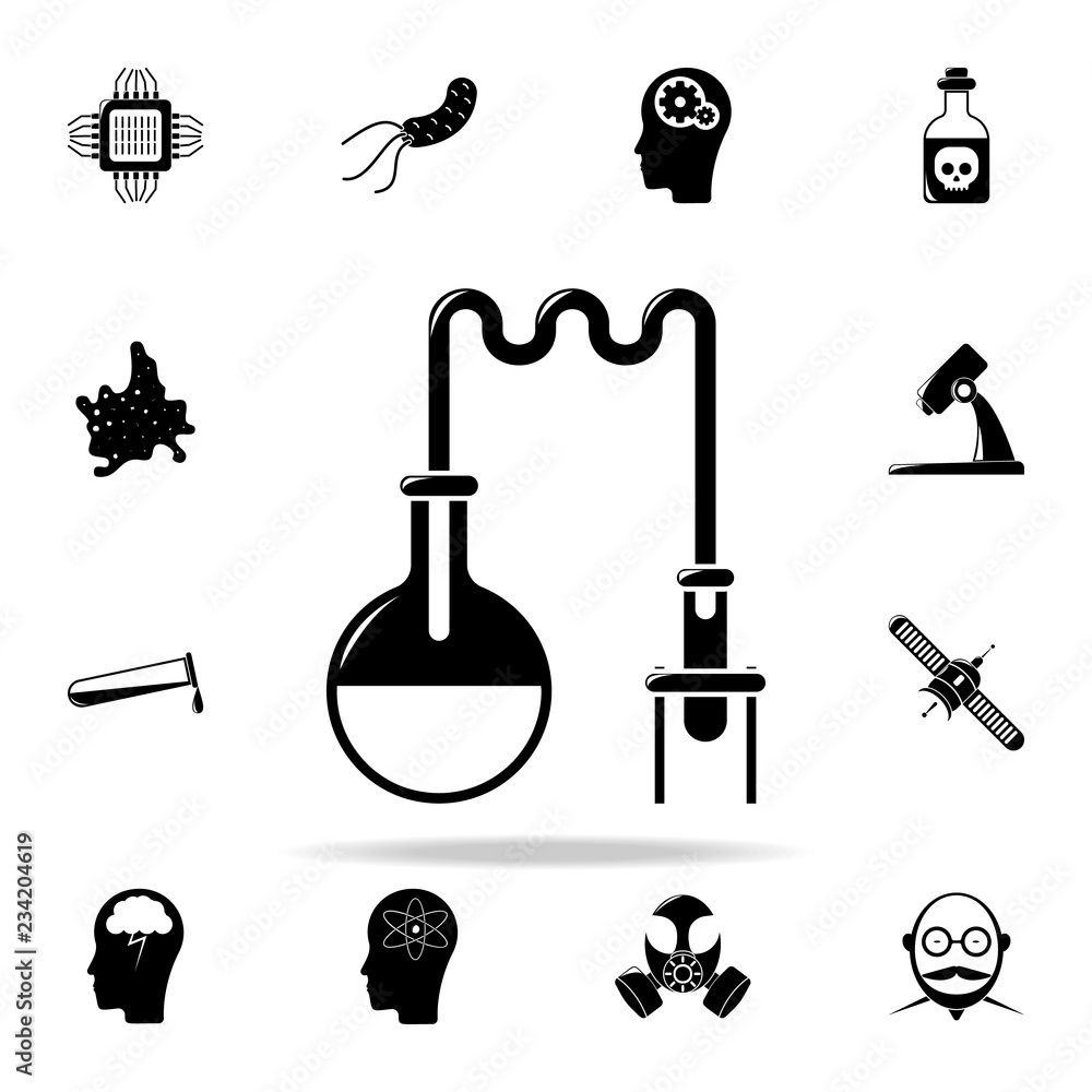 Poster laboratory icon. the science icons universal set for web and mobile