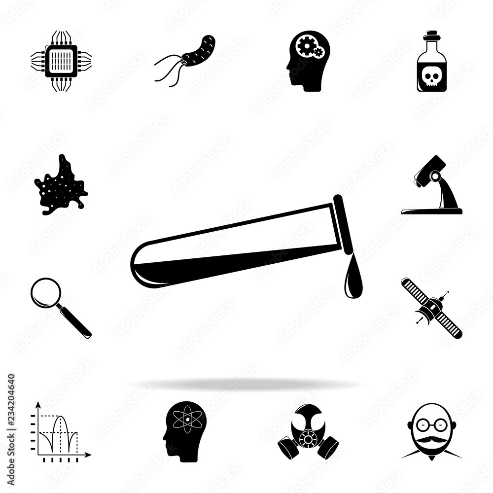 Aufkleber vial with liquid icon. the science icons universal set for web and mobile