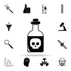 poisonous substance in the flask icon. The science icons universal set for web and mobile