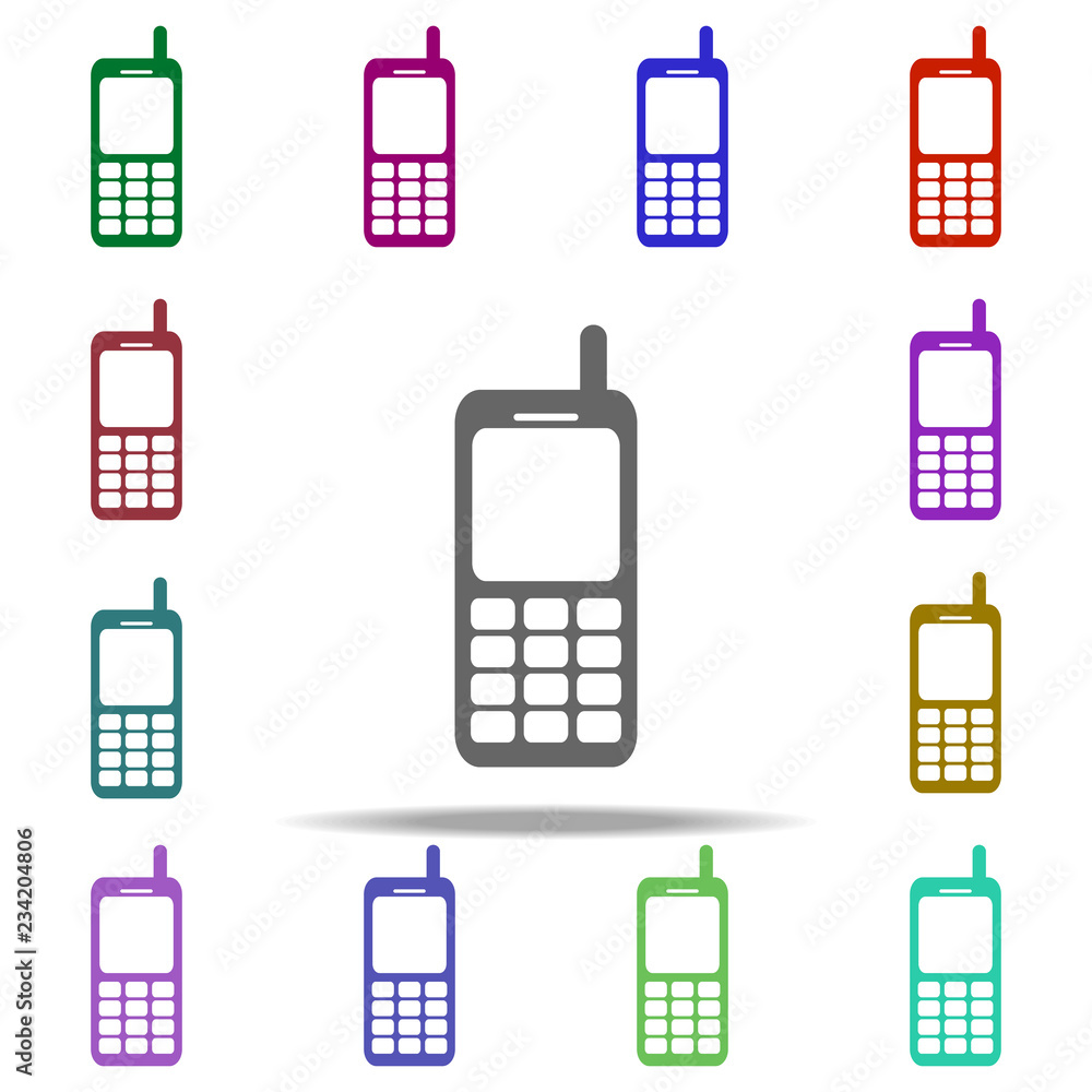 Poster mobile phone icon. elements of university life in multi color style icons. simple icon for websites,