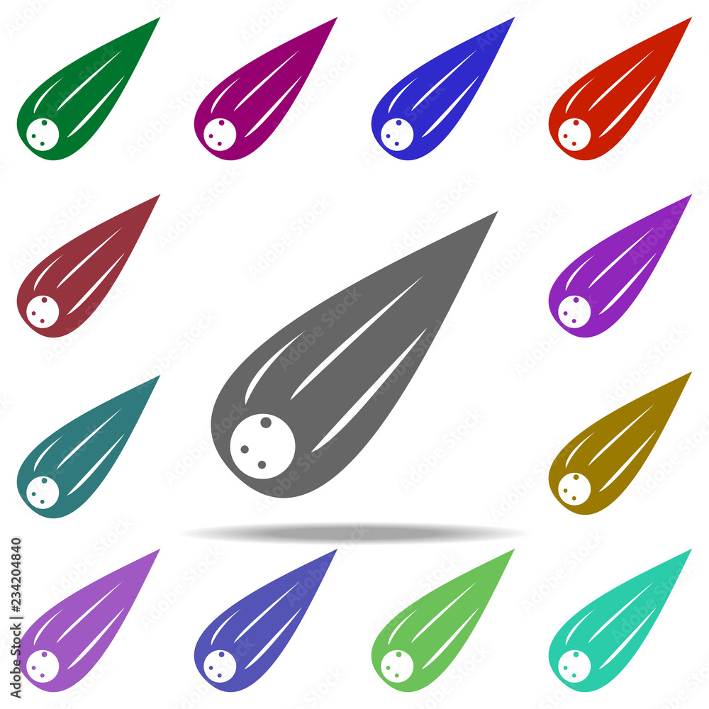 Poster comet icon. elements of university life in multi color style icons. simple icon for websites, web de