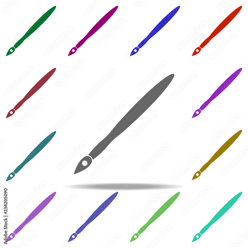 Poster pen pen icon. elements of university life in multi color style icons. simple icon for websites, web 