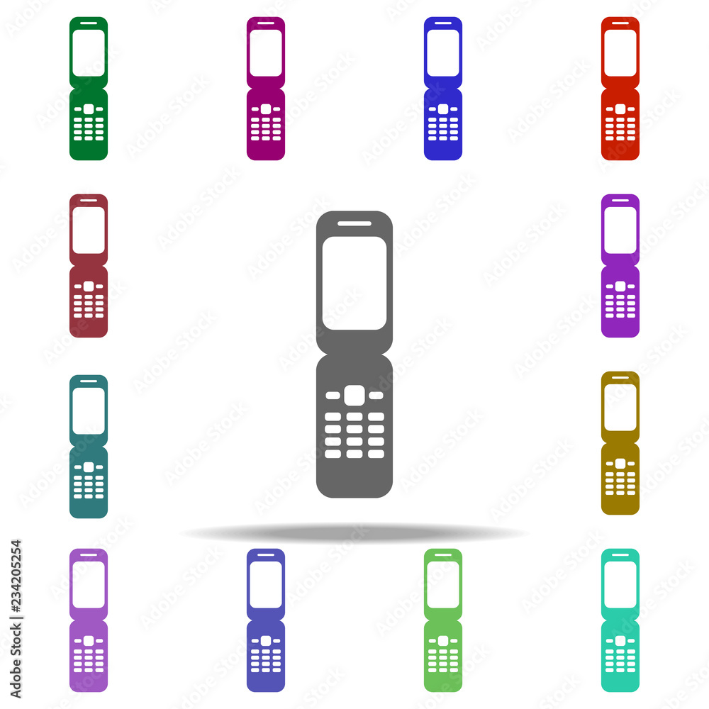 Poster mobile phone icon. elements of university life in multi color style icons. simple icon for websites,