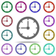 clock icon. Elements of University life in multi color style icons. Simple icon for websites, web design, mobile app, info graphics