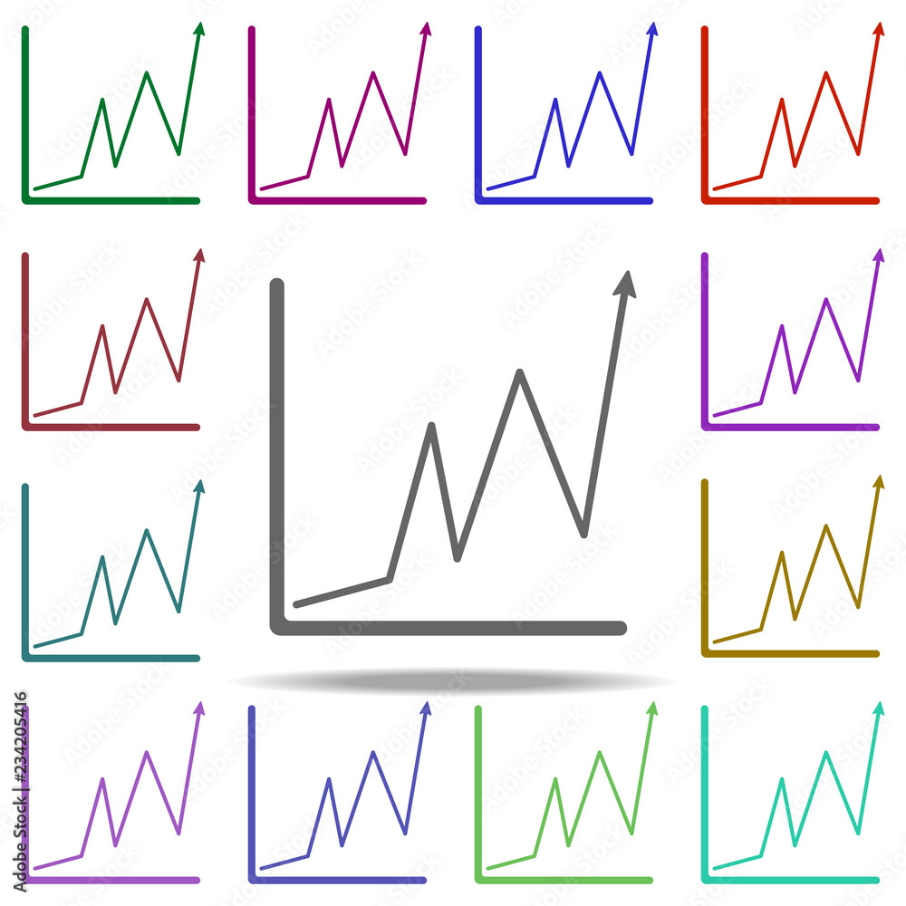 Poster growth chart icon. elements of university life in multi color style icons. simple icon for websites,