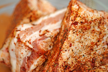 pork fat in the seasoning, pork fat for cooking