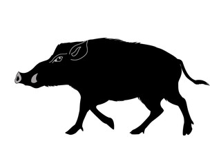 イノシシ　シルエット