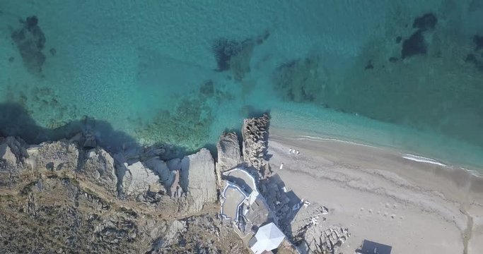 Crystal clear beach in Albania (Lukove, Vlore, Sarande (Albanian Riviera)
