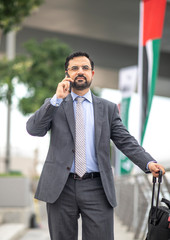 arab businessman on a phone  in Dubai